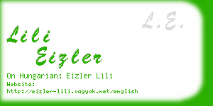 lili eizler business card